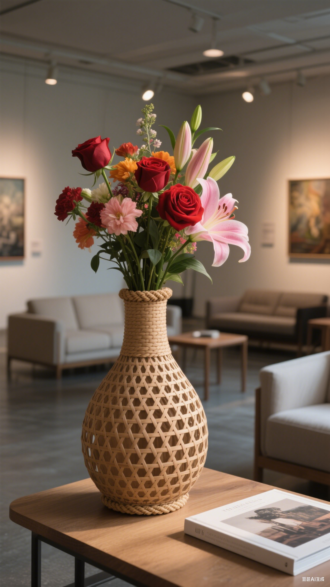 Vine woven vase material package