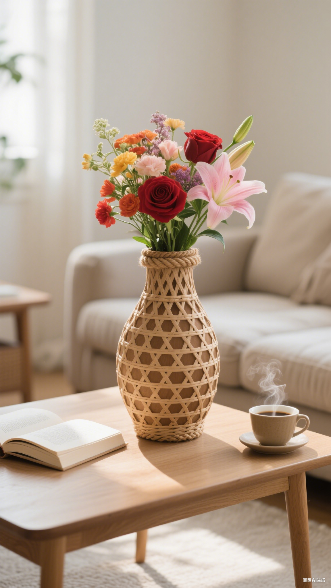 Vine woven vase material package